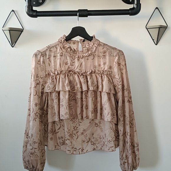 Zara dusty rose blouse - Picture 1 of 3